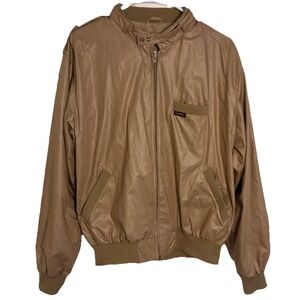 Vintage Cellini Jacket Men's Large Bomber Members Only Style‎ Tan
